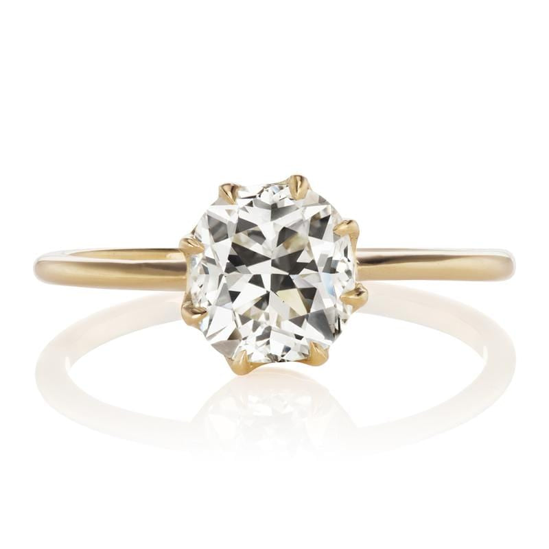 1.61ct old mine cut diamond Ring