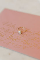 1.62ct old mine cut diamond 18k Yellow Gold Solitaire Engagement Ring