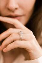 1.63ct old European cut diamond Platinum Cluster Engagement Ring