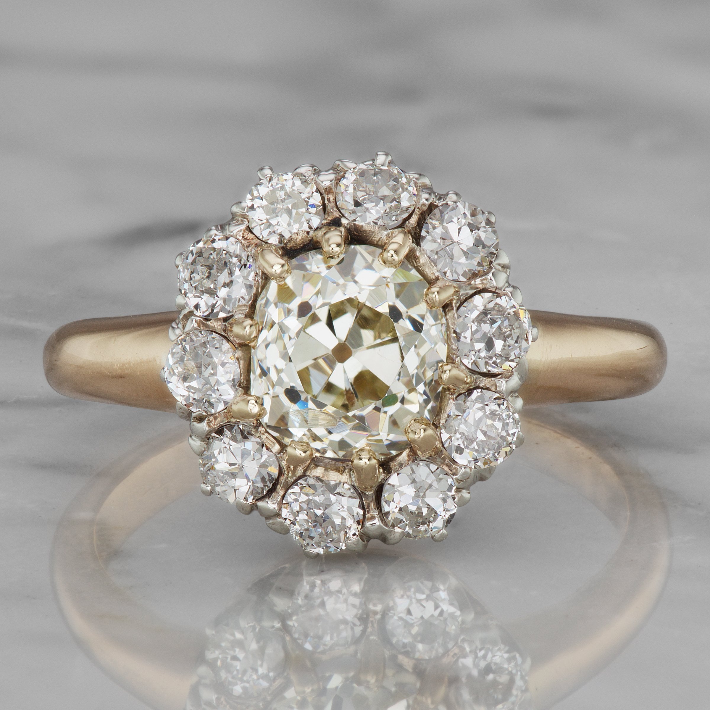 Old European Cut Halo Engagement Ring Circa 1905 | Victor Barbone