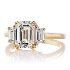 1.70 Carat Emerald Cut Ring with Trapezoid Side Stones