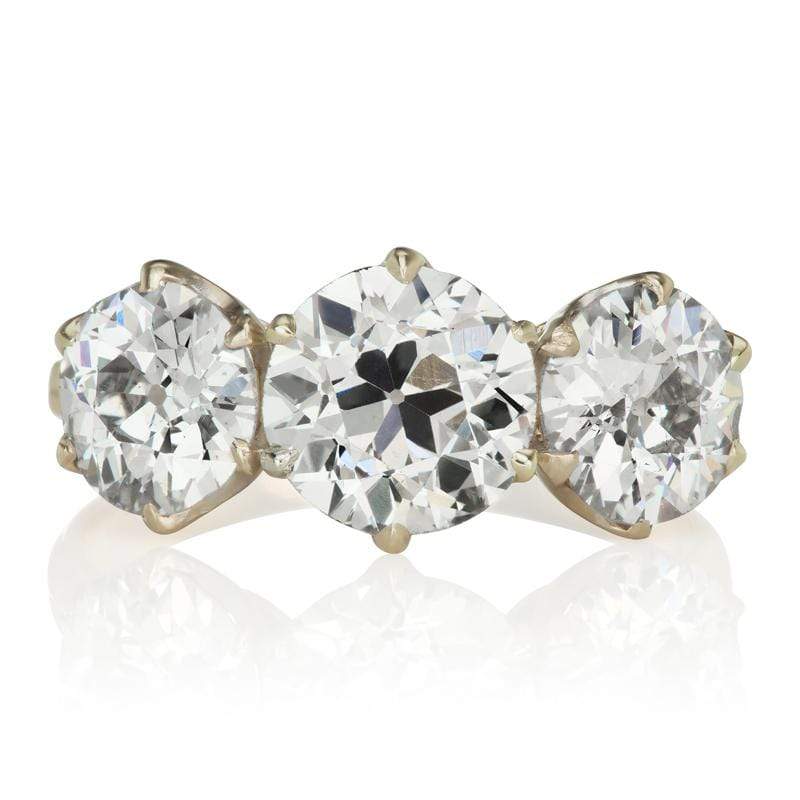 Vintage 3 Diamond Engagement Ring | Victor Barbone