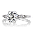 Old Mine Cut Diamond in Platinum Setting