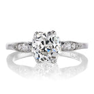 Old Mine Cut Diamond in Platinum Setting
