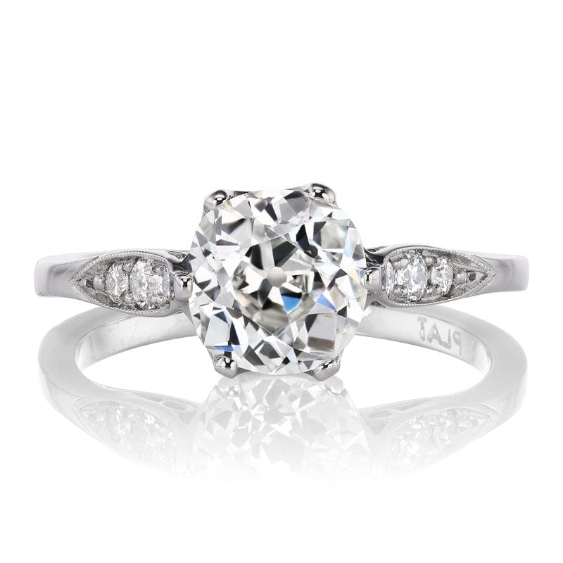 Old Mine Cut Diamond in Platinum Setting