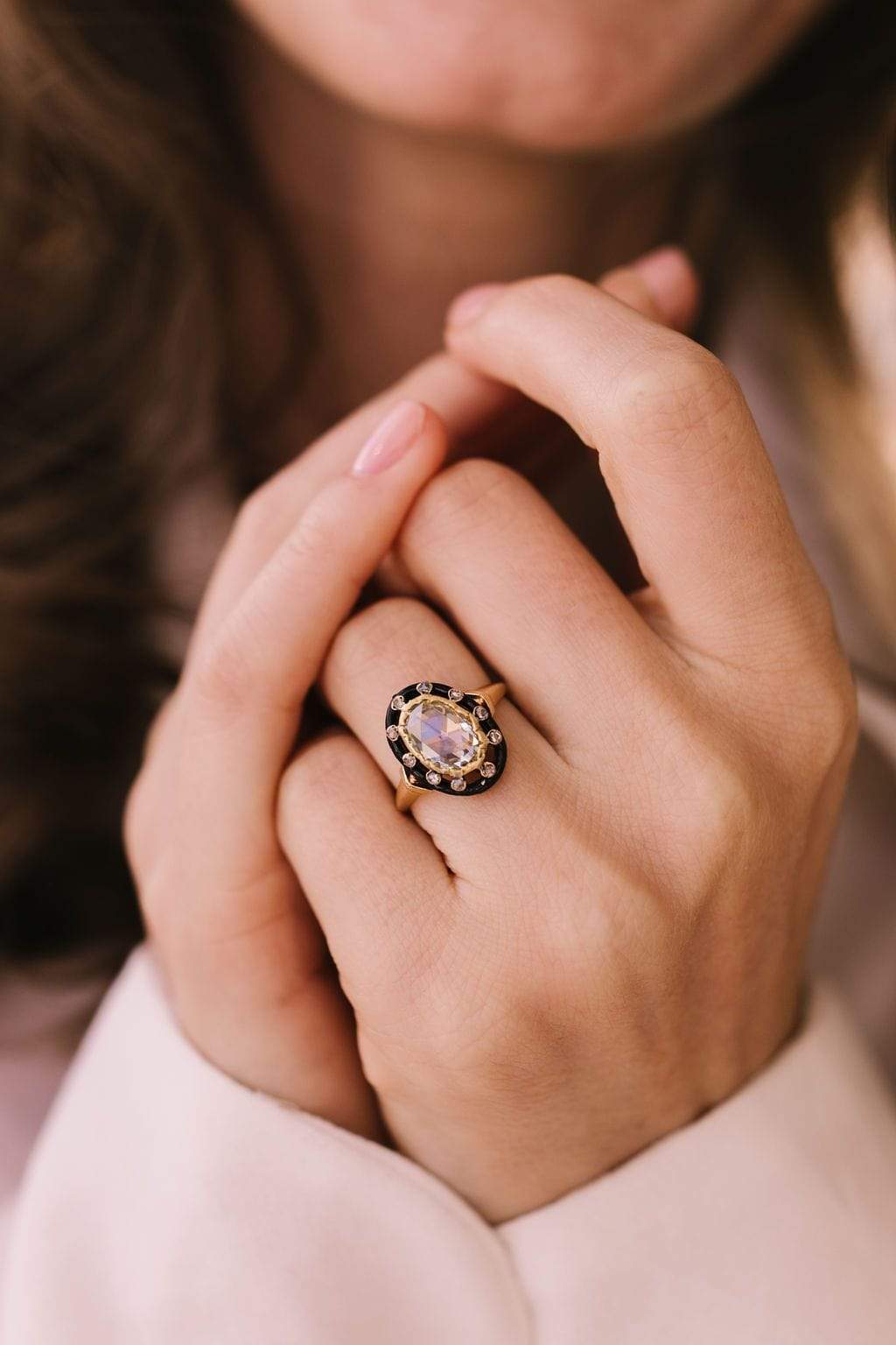 1.72ct Oval rose cut diamond