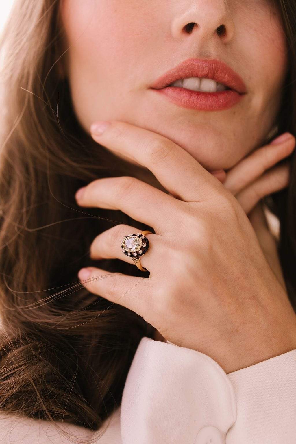 1.72ct Oval rose cut diamond