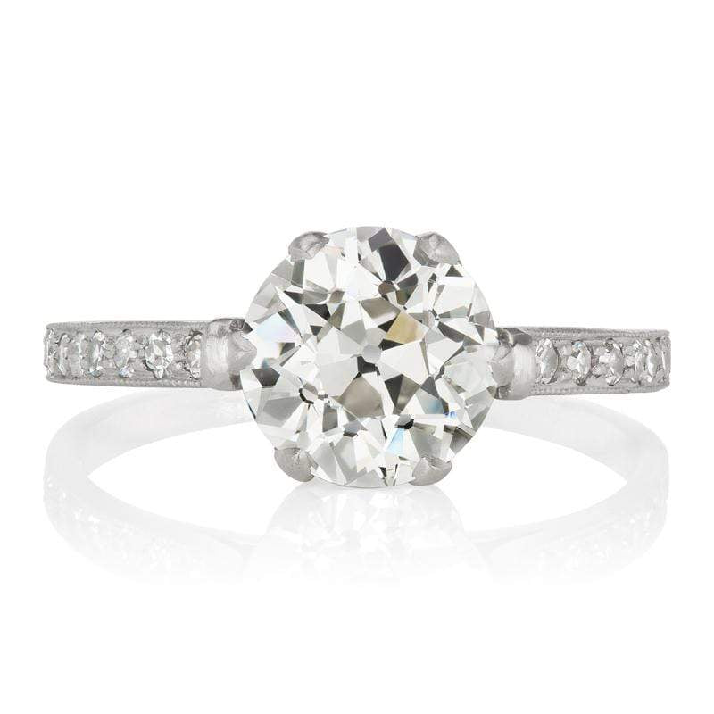 Art Deco Platinum Diamond Engagement Ring