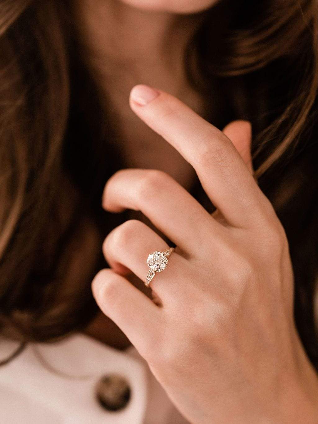 1.74ct old mine cut diamond