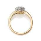 Old Mine Cut Vintage Engagement Ring in 8-prong Two-Tone Setting