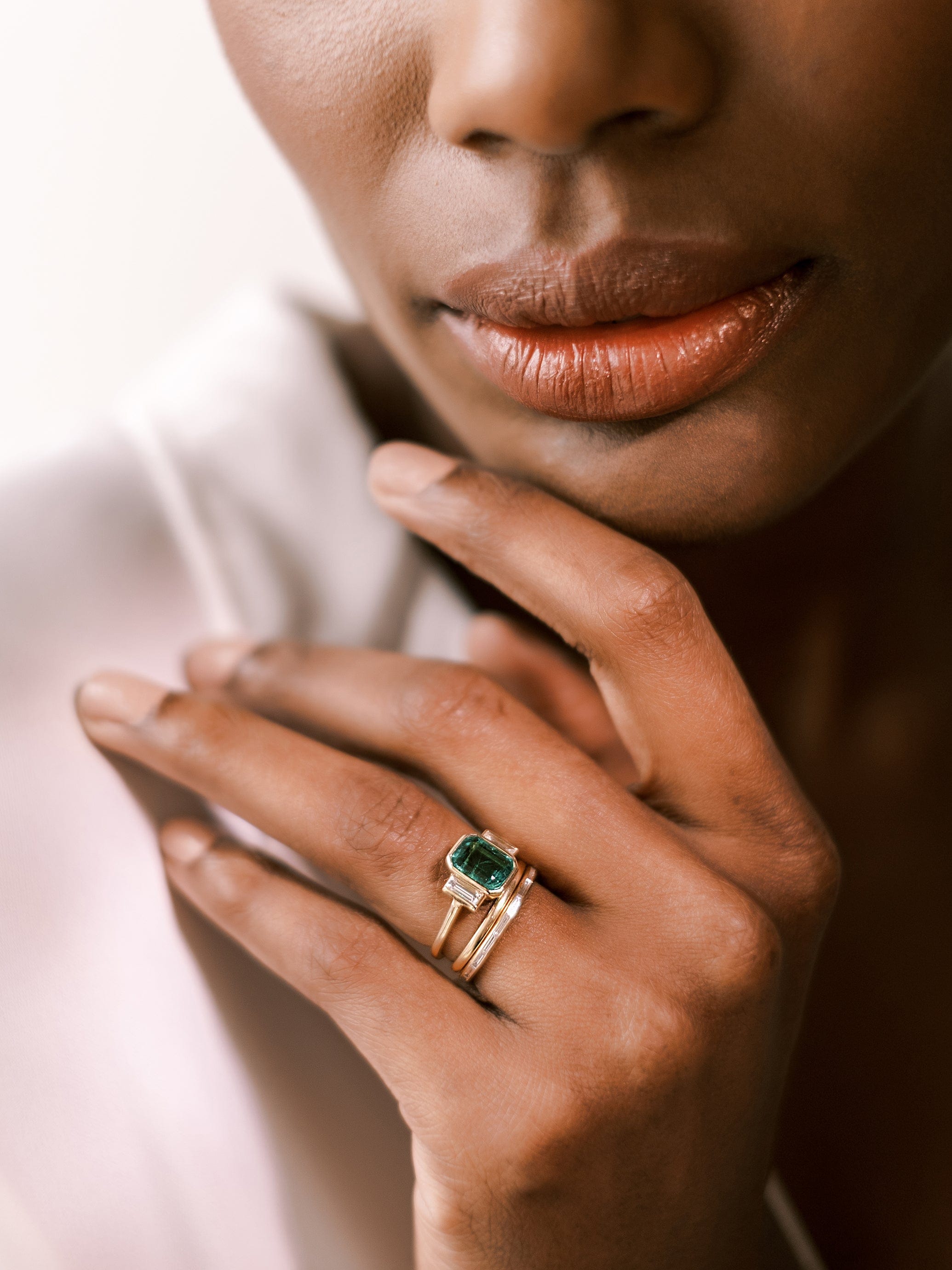 diamond in yellow gold setting
