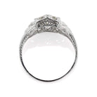 Vintage Art Deco Old European Cut Hexagon Setting Engagement Ring