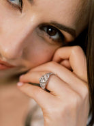 Vintage Art Deco Old European Cut Hexagon Setting Engagement Ring