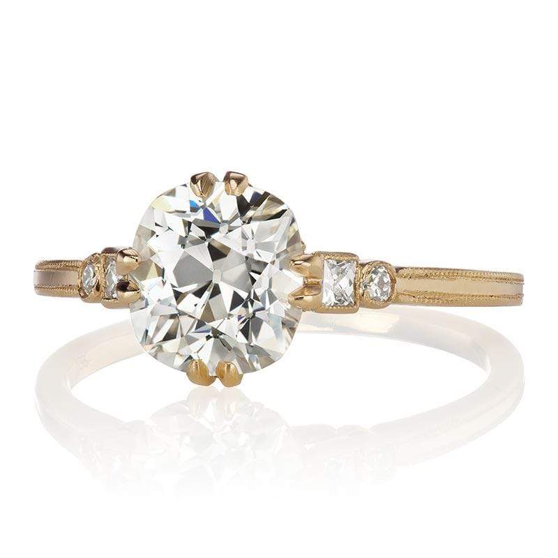 1.76ct old mine cut diamond diamond engagement ring