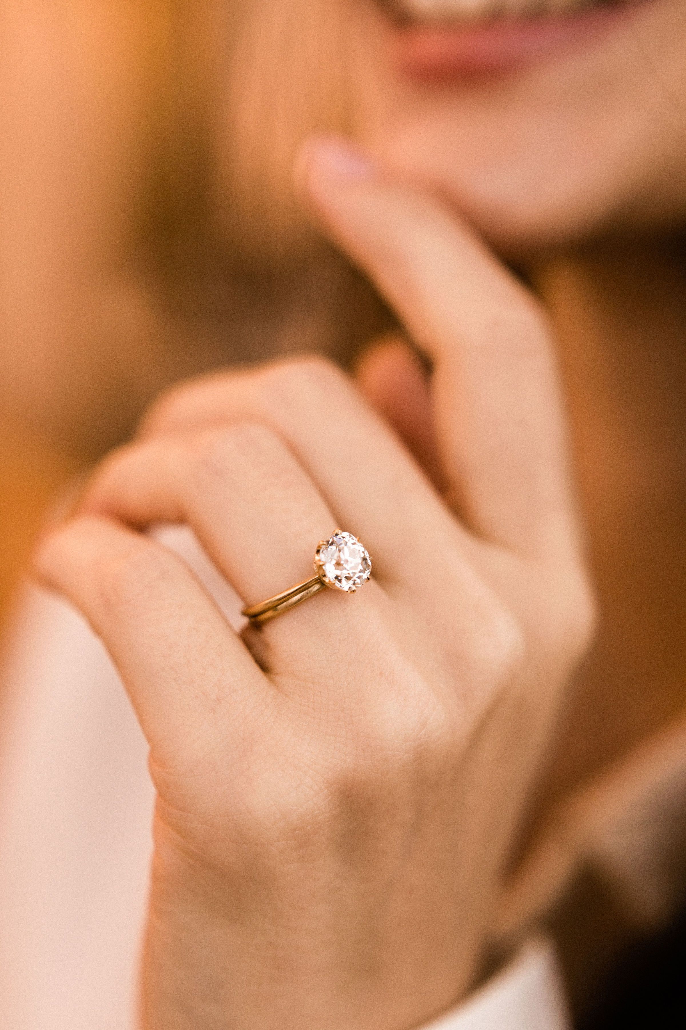 1.78ct old mine cut diamond Old Mine Cut Diamond Engagement Ring