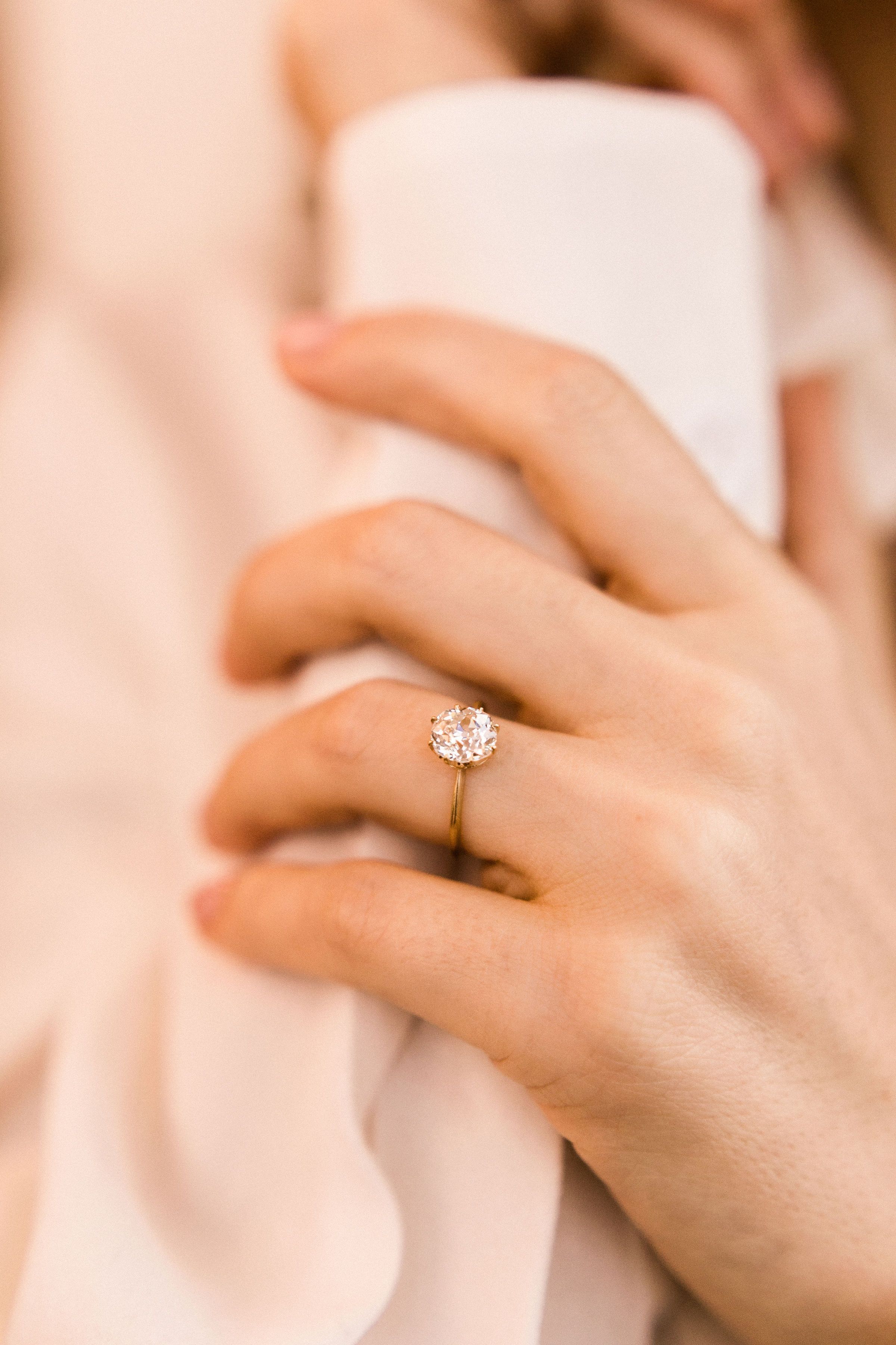 1.78ct old mine cut diamond Old Mine Cut Diamond Engagement Ring