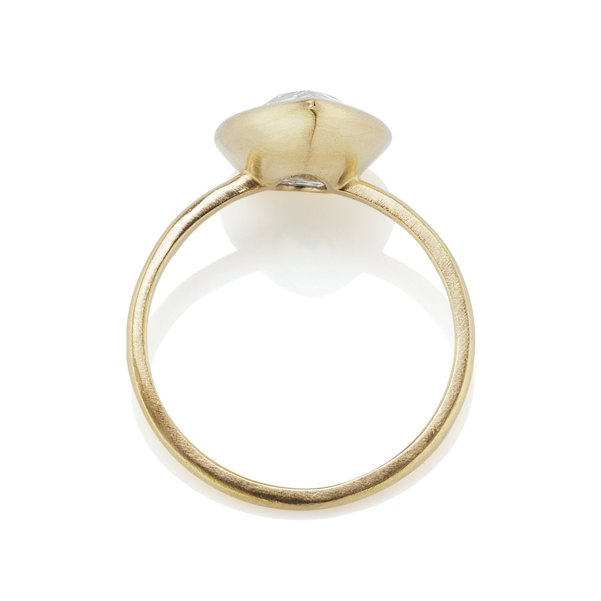 1.84ct pear rose cut diamond