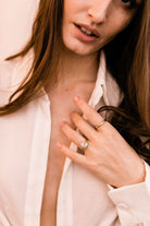 1.84ct pear rose cut diamond Pear Shaped Solitaire Diamond Engagement Ring