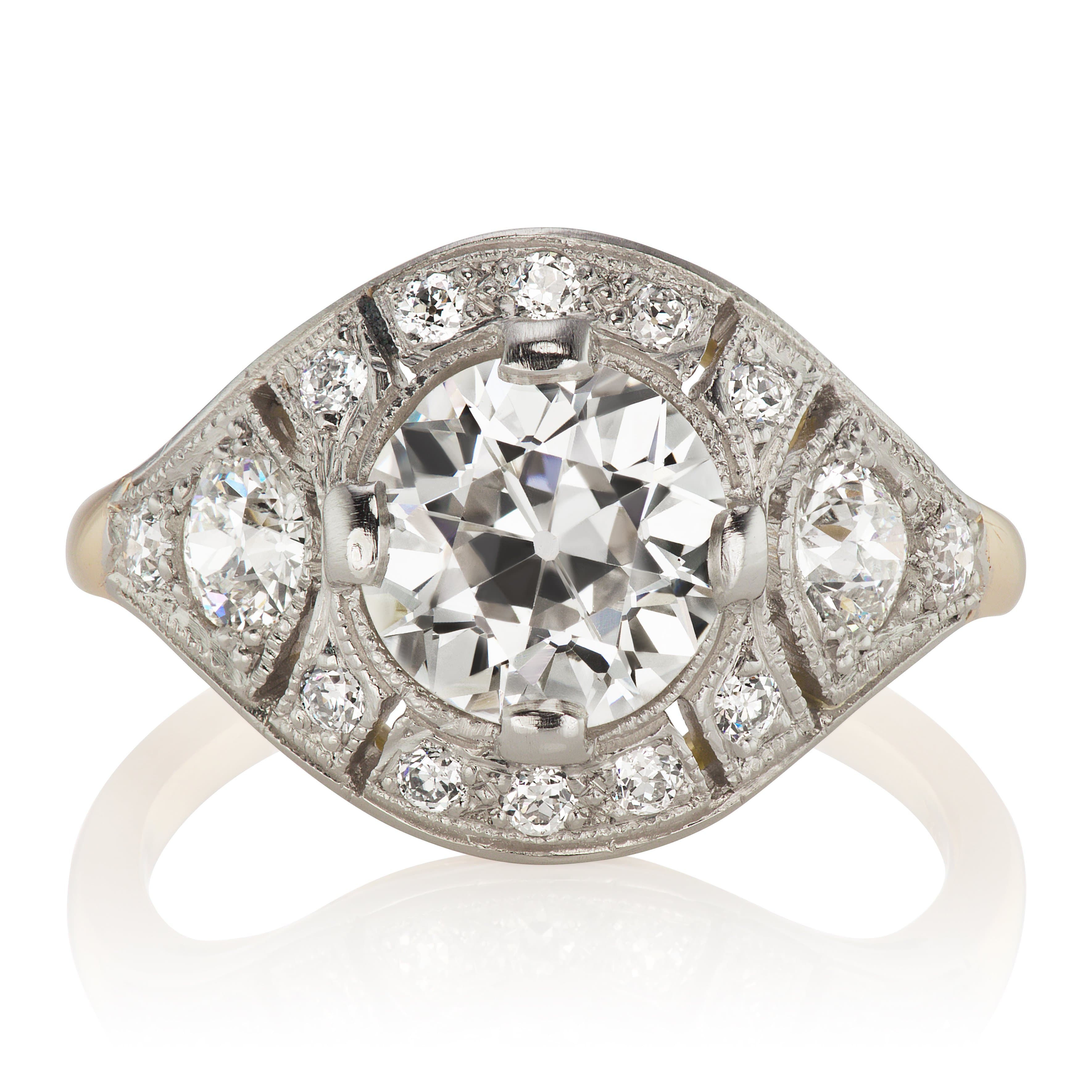 1.85ct old European cut diamond Ring