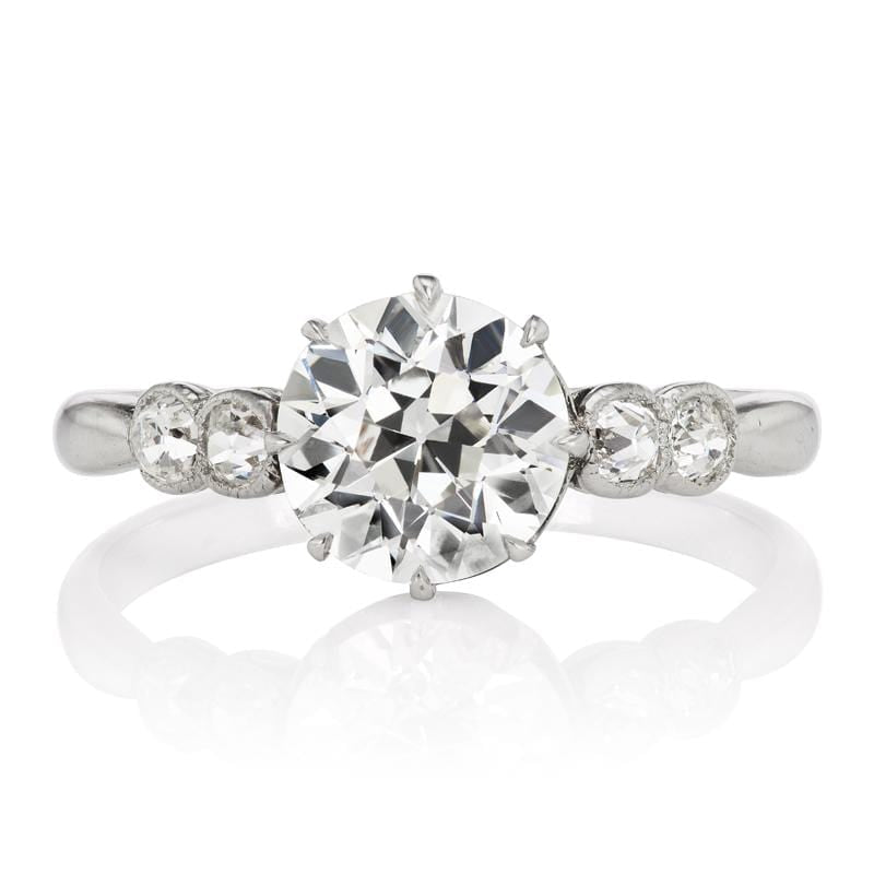 Art Deco Platinum 5 Stone Engagement Ring