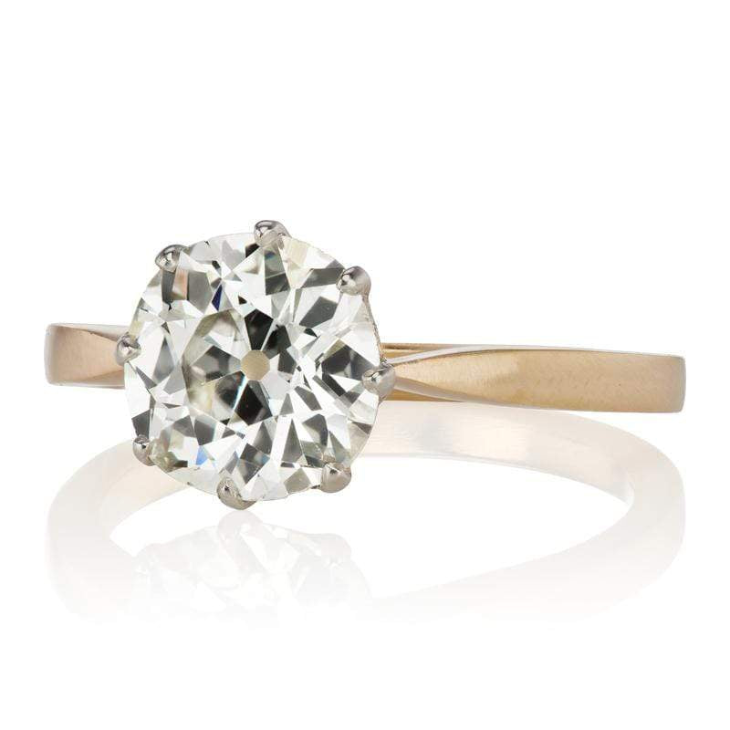 1.89ct old European cut diamond engagement ring