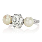 Engagement Ring With Pearl Side Stones Circa 1910 | Victor Barbone