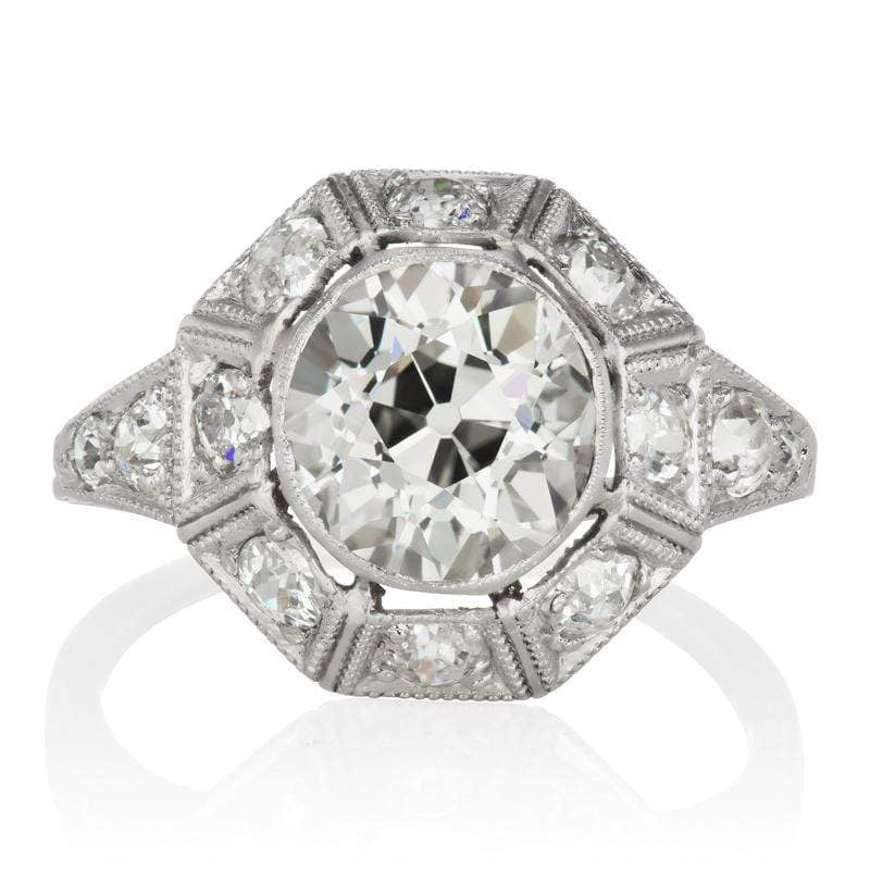 Vintage Octagon Halo Engagement Ring | Victor Barbone