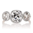 Platinum Bezel Set Diamond Atop 18kt Yellow Gold