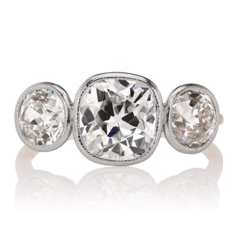 Platinum Bezel Set Diamond Atop 18kt Yellow Gold