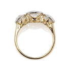Platinum Bezel Set Diamond Atop 18kt Yellow Gold