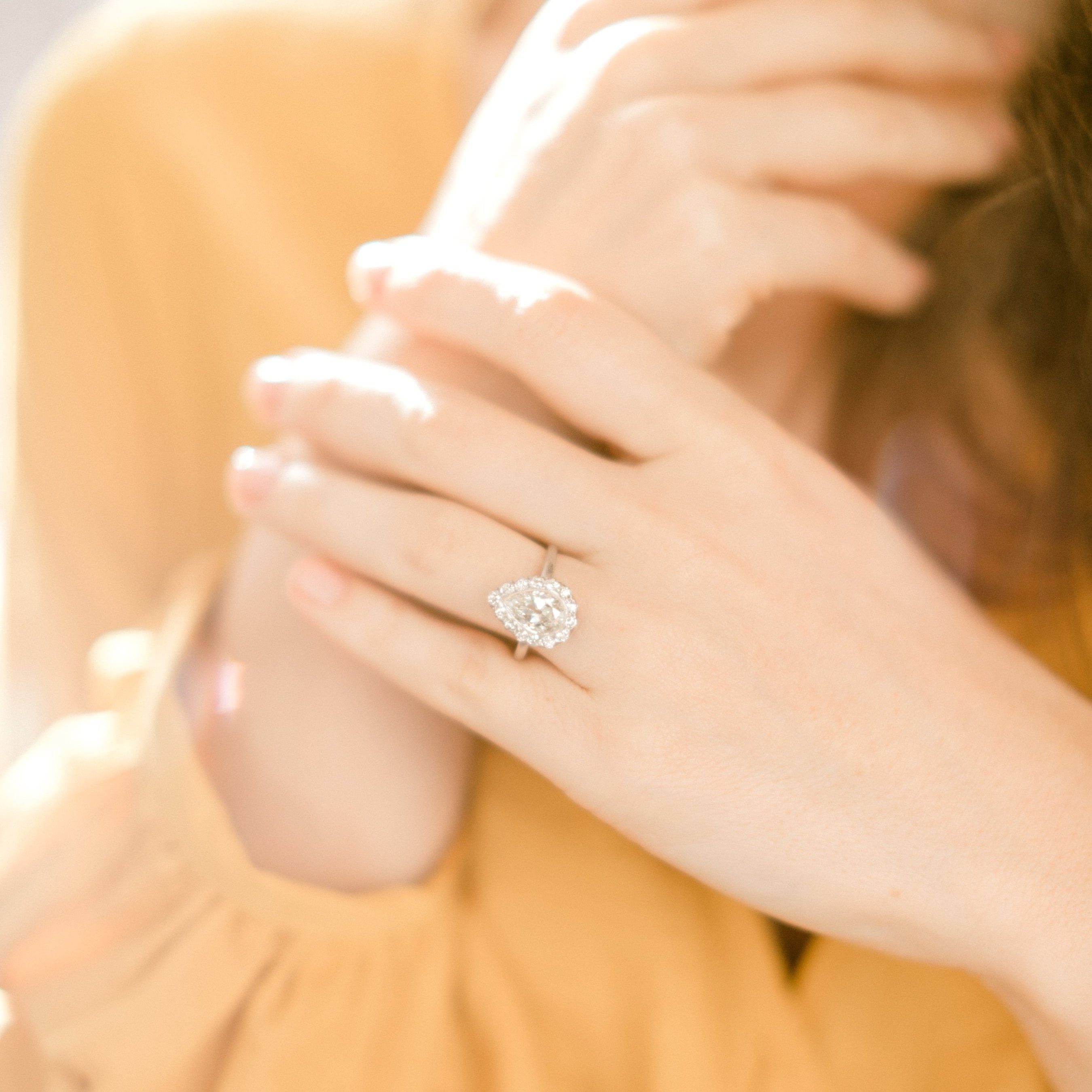 1.99 Carat Antique Pear Cut Diamond