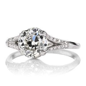 Platinum Split Shank Vintage Engagement Ring