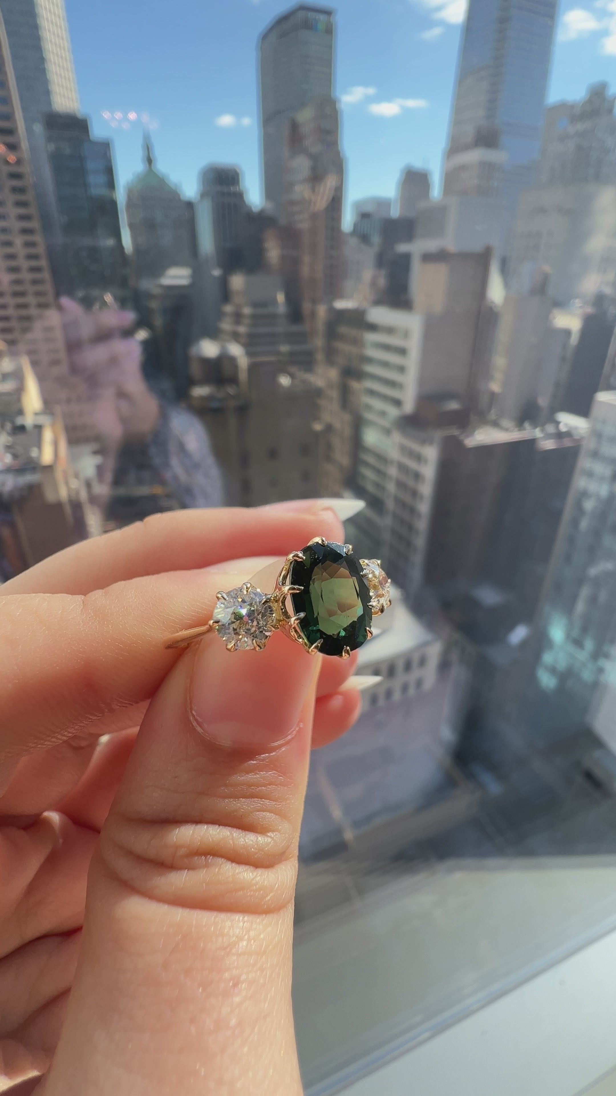 diamond in yellow gold setting