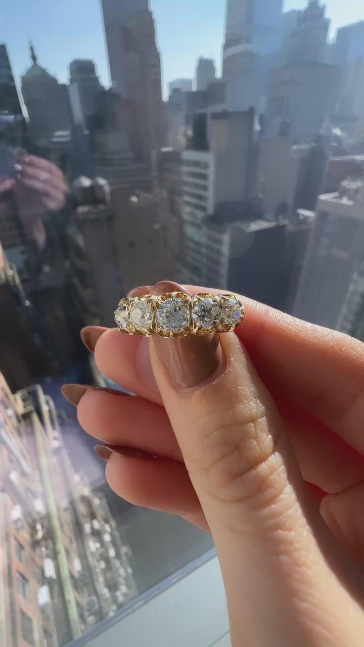 j-k-l color, vs clarity diamond in yellow gold setting