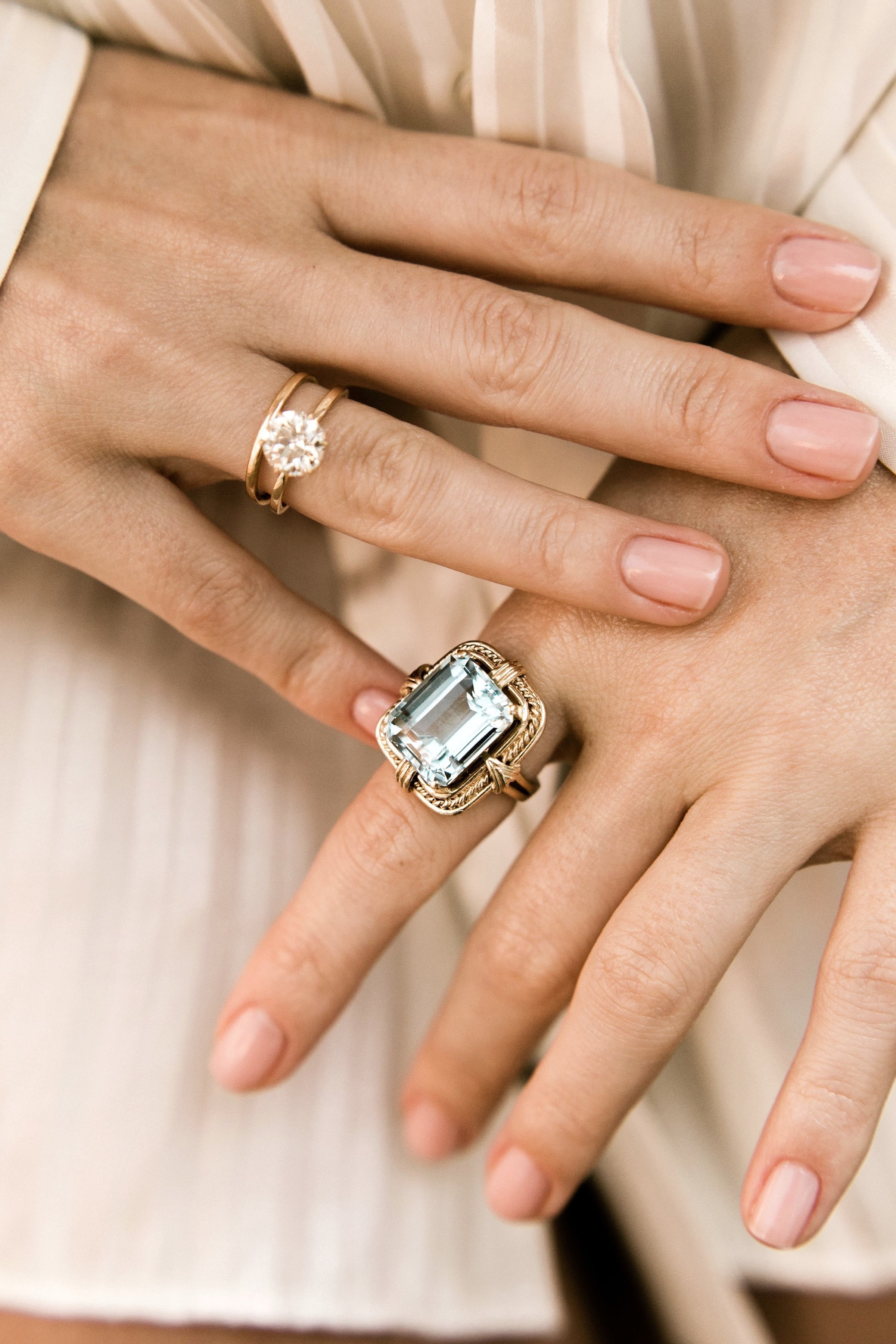 in yellow gold setting