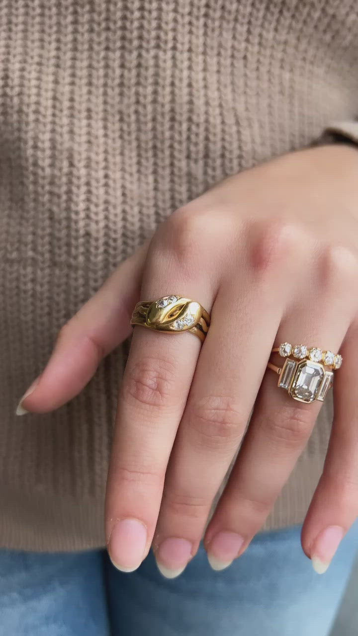 j-k-l color, vs clarity diamond in yellow gold setting