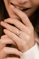 2.01 Oval cut diamond Two Tone Oval Diamond Engagement Ring