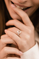 2.01 Oval cut diamond Two Tone Oval Diamond Engagement Ring