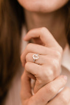 2.01 Oval cut diamond Two Tone Oval Diamond Engagement Ring