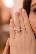 2.01 Oval cut diamond Two Tone Oval Diamond Engagement Ring