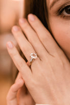 2.01 Oval cut diamond Two Tone Oval Diamond Engagement Ring