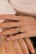 2.01 Oval cut diamond Two Tone Oval Diamond Engagement Ring