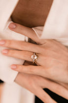 2.01 Oval cut diamond Two Tone Oval Diamond Engagement Ring