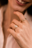 2.02 old mine cut diamond 2 Carat Bezel Set Solitaire Engagement Ring