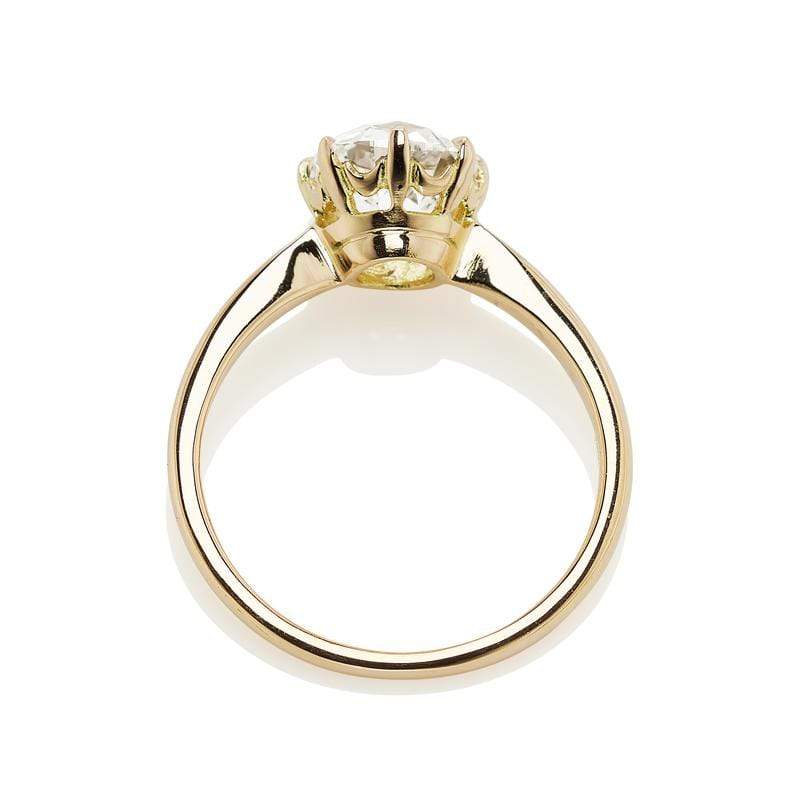 2 carat Old Mine Cut Solitaire Engagement Ring