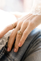 2.04ct old European cut Diamond Hexagon Diamond Engagement Ring