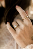 2.04ct old European cut Diamond Hexagon Diamond Engagement Ring