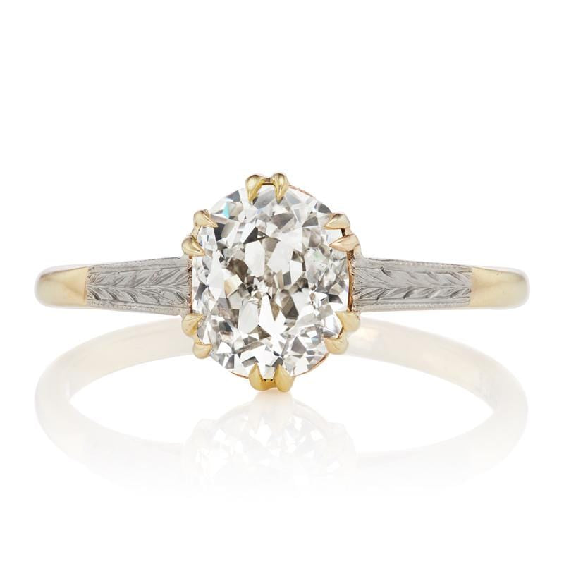 2.05ct old mine cut diamond Ring