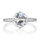 2.06 ct Ring with 3 OEC Diamonds On Each Shoulder