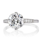 2.06 ct Ring with 3 OEC Diamonds On Each Shoulder